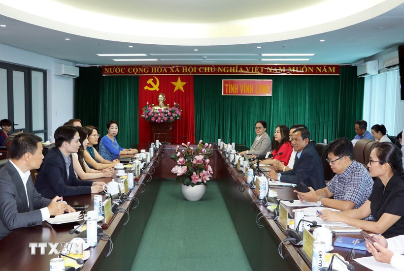 Quang cảnh buổi làm việc. (Ảnh: Phạm Minh Tuấn/TTXVN)