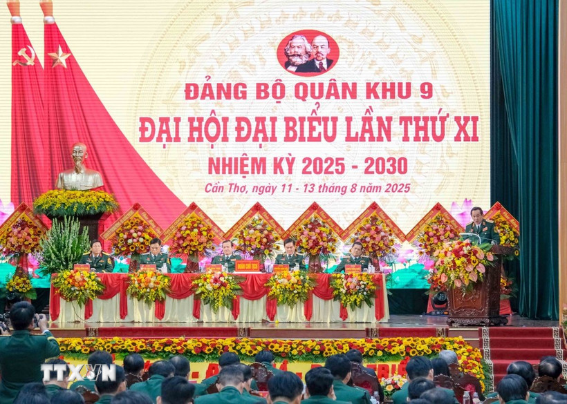 Thượng tướng Võ Minh Lương. phá biểu chỉ đạo Đại hội (Ảnh: Thanh Liêm/TTXVN)