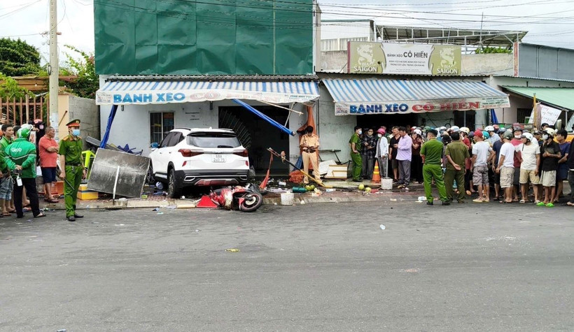 Hiện trường vụ tai nạn. (Ảnh: Nguyễn Thanh/TTXVN)