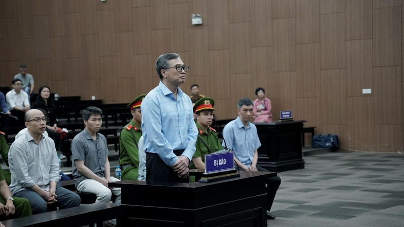 Cựu Thứ trưởng Bộ Công thương Hoàng Quốc Vượng tại phiên tòa. (Ảnh: Kim Anh/TTXVN)