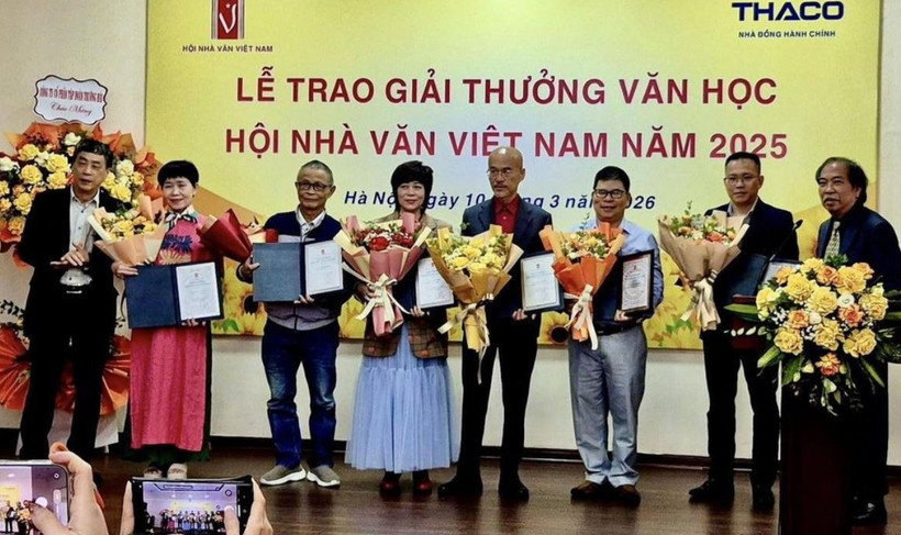 Các tác giả nhận Giải thưởng văn học 2025 của Hội Nhà văn Việt Nam