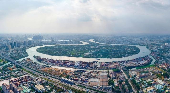 Quang cảnh khu đất Bình Quới - Thanh Đa nhìn từ trên cao.