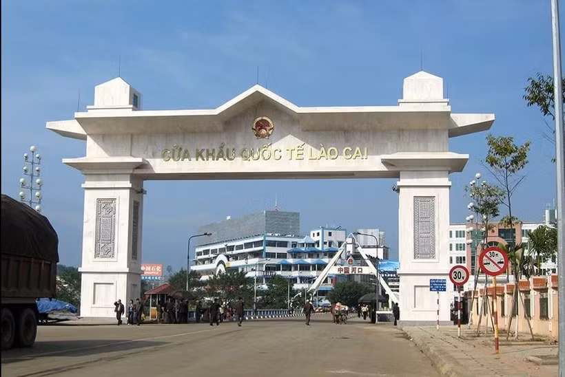 Cửa khẩu Hà Khẩu - Lào Cai.(Nguồn: TTXVN)