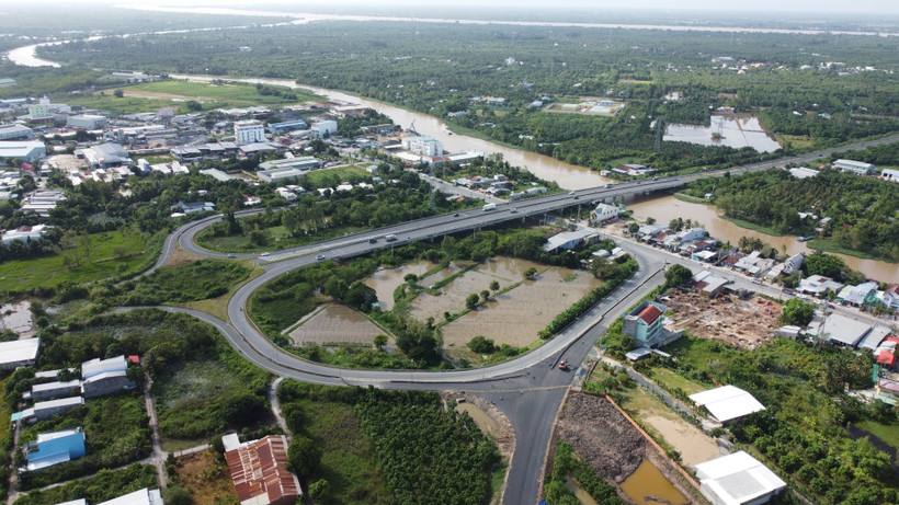 Khu vực lõi nút giao thông An Bình (thuộc phường Mỹ Trà, tỉnh Đồng Tháp). (Ảnh: Nhựt An/TTXVN)