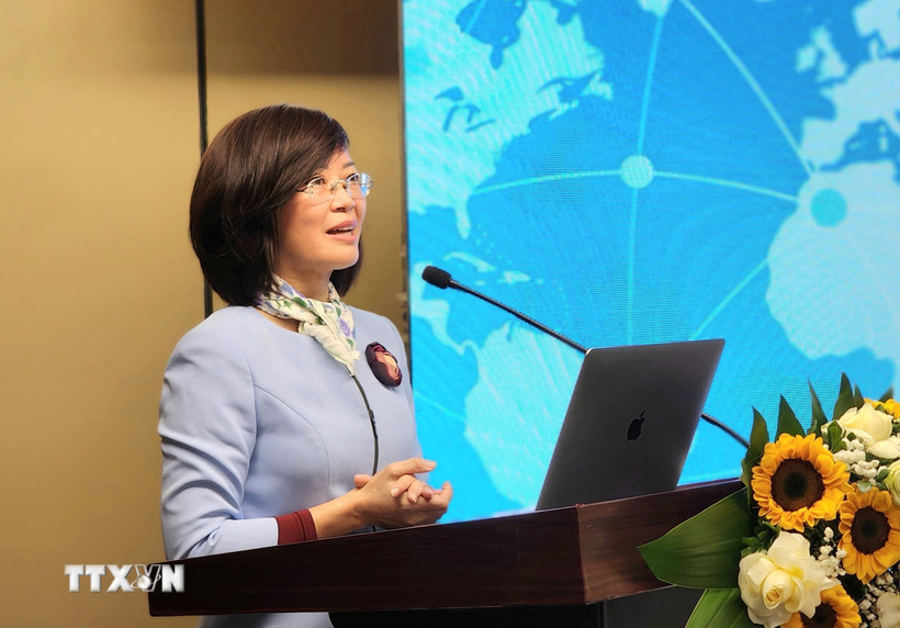 Bà Hà Thị Minh Đức, Phó Vụ trưởng Vụ Hợp tác quốc tế, Bộ Nội. (Ảnh: Chu Thanh Vân/TTXVN)