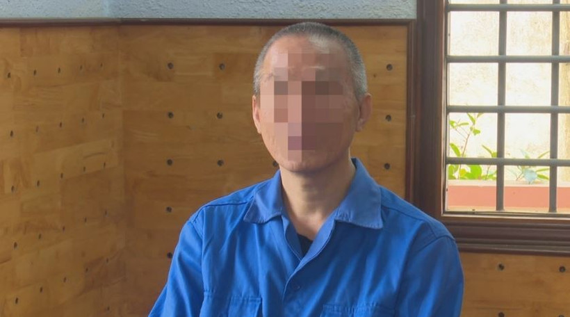 Bị can Đỗ Thanh Tâm tại cơ quan công an. 