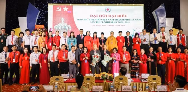 Ra mắt Ban Chấp hành Hội Chữ thập đỏ TP Đà Nẵng nhiệm kỳ 2026 - 2031. (Ảnh: UBMTTQ Việt Nam TP Đà Nẵng)