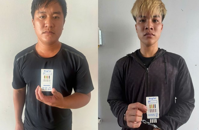 Hai đối tượng Đặng Quang Đạo và Đặng Văn Điển liên quan đến việc bắn vỡ kính ô tô trên cao tốc ở Quảng Ninh. (Ảnh: Công an tỉnh Quảng Ninh)