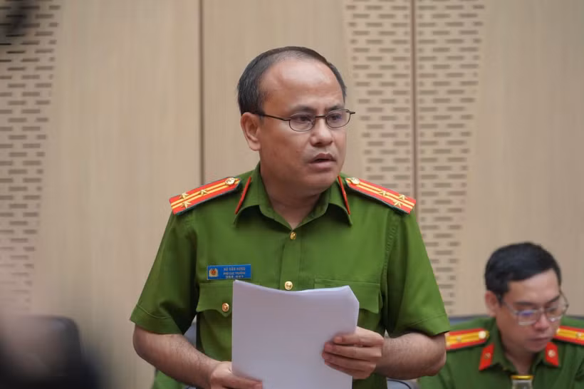 Thượng tá Hồ Văn Hùng thông tin về vụ án xảy ra tại ACV.