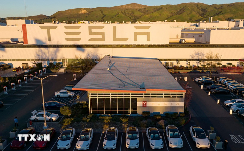 Nhà máy của công ty Tesla tại Fremont, California (Mỹ). (Ảnh: AFP/TTXVN)