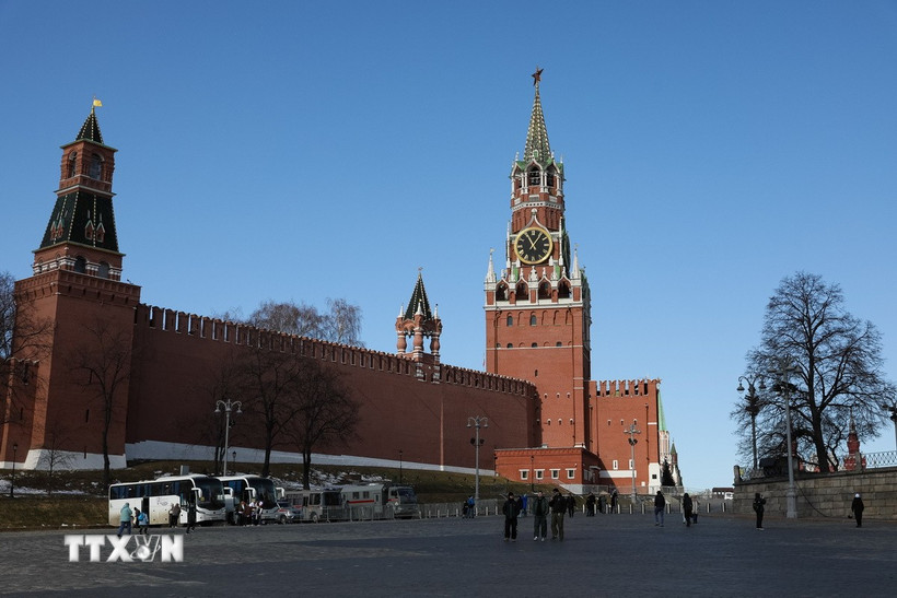 Điện Kremlin ở Thủ đô Moskva (Nga). (Ảnh: THX/TTXVN)