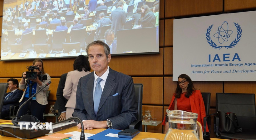 Tổng Giám đốc IAEA Rafael Grossi tại một cuộc họp ở Vienna (Áo). (Ảnh: THX/TTXVN)