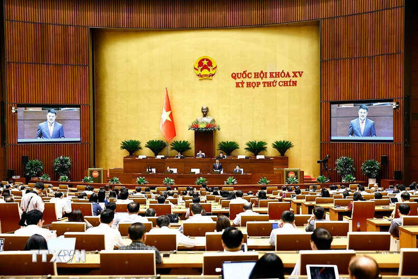 Viện trưởng Viện Kiểm sát Nhân dân Tối cao Nguyễn Huy Tiến giải trình, làm rõ một số vấn đề đại biểu Quốc hội nêu. (Ảnh: Doãn Tấn/TTXVN)