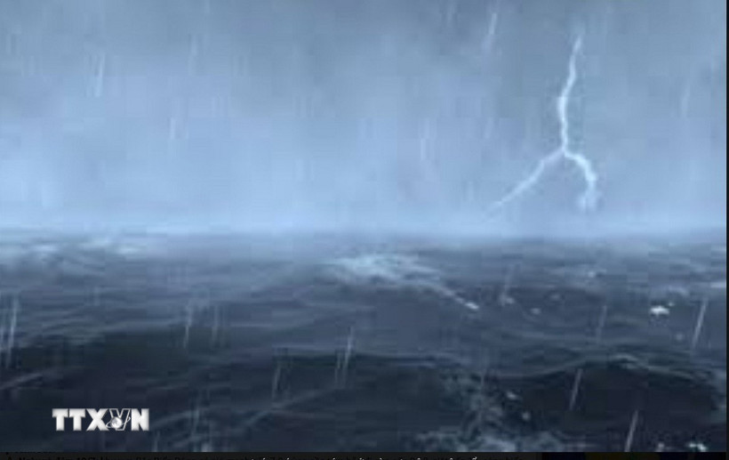 Bão WIPHA được dự báo đang tiếp tục mạnh lên. (Ảnh: TTXVN phát)