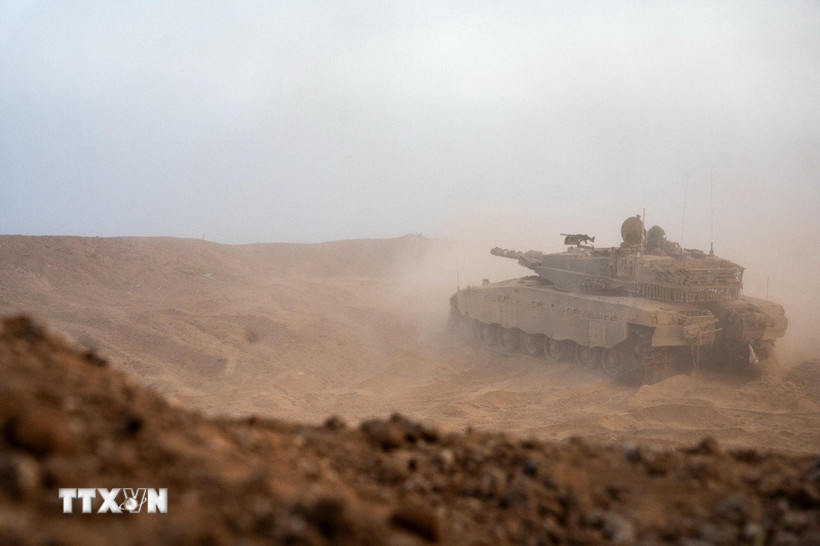 Binh sỹ Israel được triển khai tại Dải Gaza. (Ảnh: THX/TTXVN)