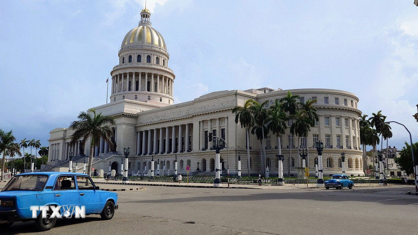 Tòa nhà Capitolio (El Capitolio) tại Thủ đô La Habana, nơi đặt trụ sở Quốc hội Cuba. (Ảnh: Phi Hùng/TTXVN)