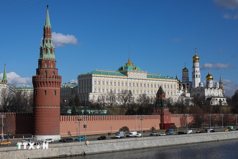 Quang cảnh bên ngoài Điện Kremlin ở Moskva (Nga). (Ảnh: THX/TTXVN)
