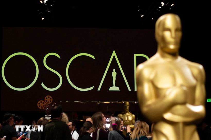 Một tượng vàng Oscar tại lễ trao giải ở Hollywood, bang California (Mỹ). (Ảnh: AFP/TTXVN)