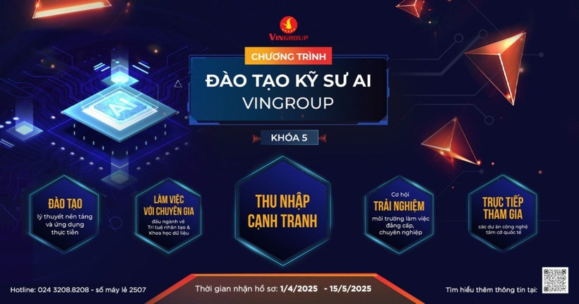 Chương trình Đào tạo Kỹ sư AI Vingroup chính thức khởi động mùa 6 năm 2025.