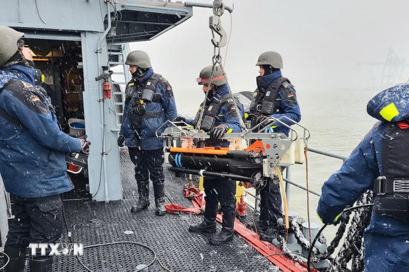 Binh sỹ tham gia một cuộc tập trận của NATO ở biển Baltic hồi cuối năm ngoái. (Ảnh: Reuters/TTXVN)