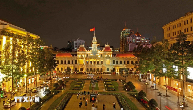 Trụ sở Ủy ban Nhân dân Thành phố Hồ Chí Minh ở Quận 1. (Ảnh: Vũ Sinh/TTXVN)