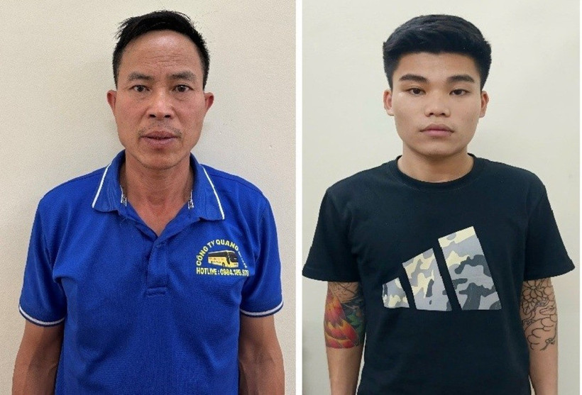 Hai đối tượng Khương và Phụ bị công an bắt giữ. (Nguồn: Báo Đồng Nai)
