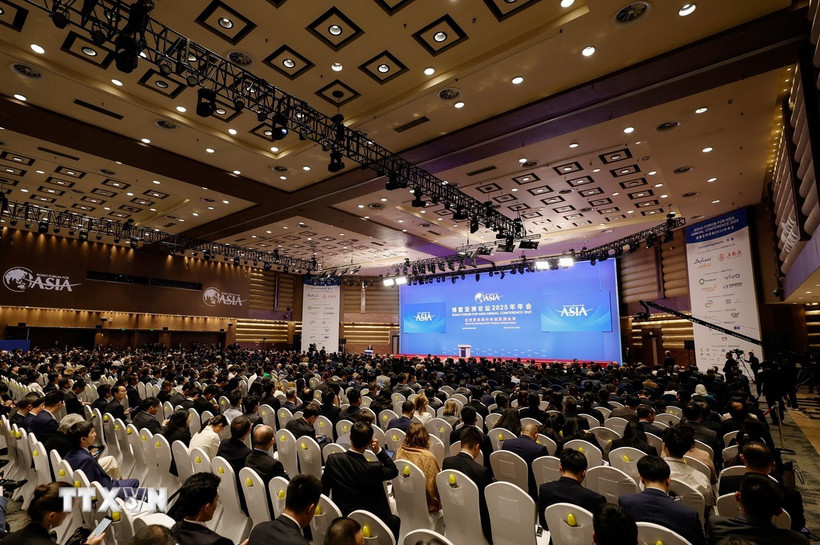 Lễ khai mạc Hội nghị thường niên Diễn đàn châu Á Bác Ngao 2025 tại Hải Nam (Trung Quốc) ngày 27/3/2025. (Ảnh: THX/TTXVN)