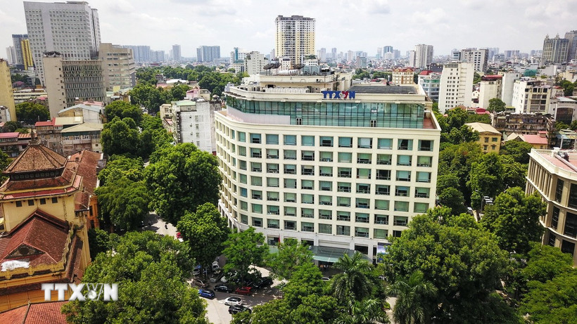 Trụ sở chính của Thông tấn xã Việt Nam tại Hà Nội. (Ảnh: Thành Đạt/TTXVN)