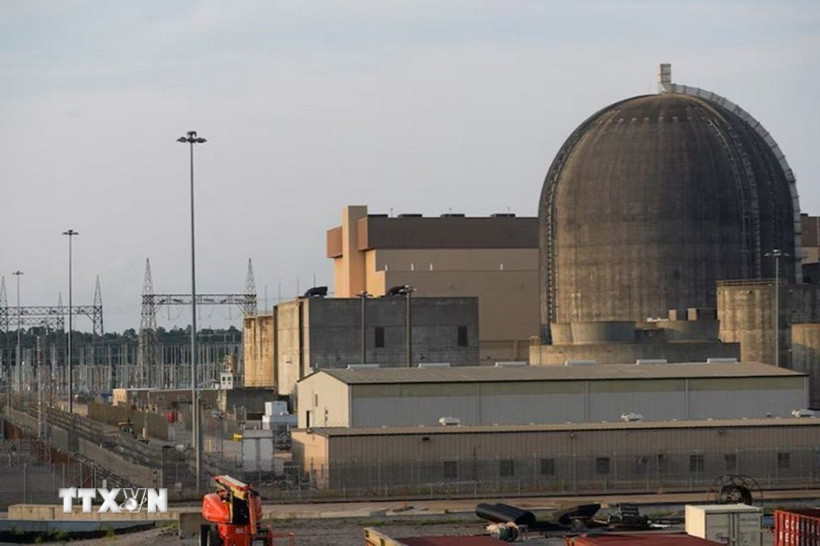 Lò phản ứng số 2 tại nhà máy điện hạt nhân Vogtle ở Waynesboro, bang Georgia (Mỹ). (Ảnh: Reuters/TTXVN)