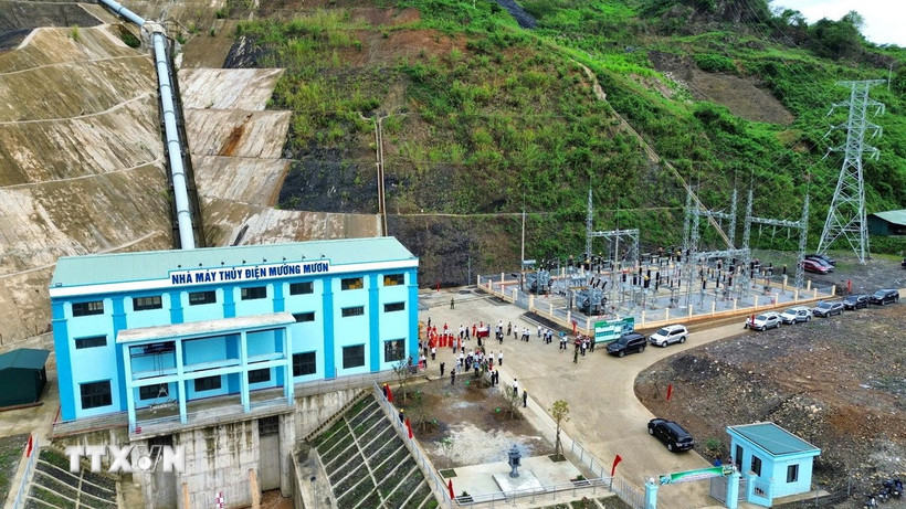 Nhà máy thủy điện Mường Mươn, huyện Mường Chà (tỉnh Điện Biên). (Ảnh: Trung Kiên/TTXVN)
