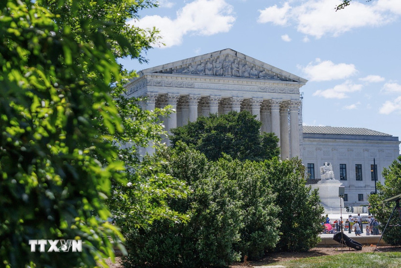 Tòa án Tối cao Mỹ ở Washington, D.C. (Ảnh: THX/TTXVN)