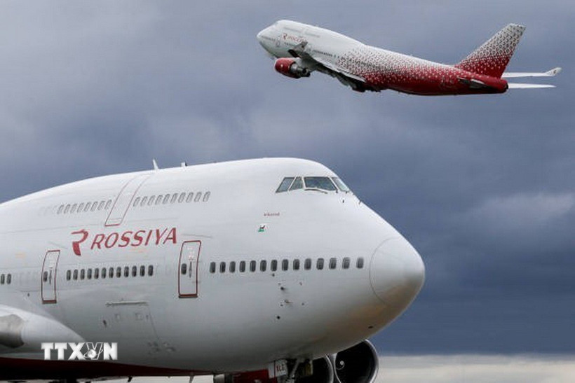 Máy bay của hãng hàng không Rossiya Airlines - công ty con của Aeroflot - tại sân bay ở Moskva (Nga). (Ảnh: Getty Images/TTXVN)