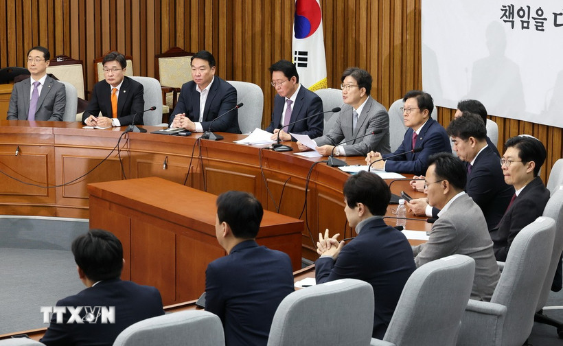 Một phiên họp của đảng Quyền lực Quốc dân (PPP) ở Seoul hồi tháng 12 năm ngoái. (Ảnh minh họa: Yonhap/TTXVN)