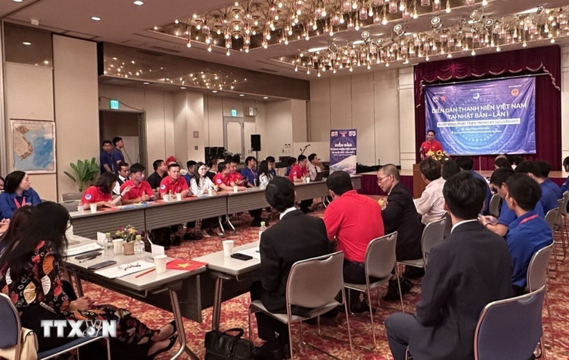 Diễn đàn Thanh niên Việt Nam tại Nhật Bản. (Ảnh: Nguyễn Tuyến/TTXVN)