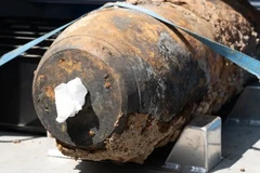 Một quả bom nặng 250kg từ thời Thế chiến II được phát hiện ở Dresden hồi tháng 8. (Ảnh: picture alliance)