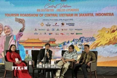 Các diễn giả cung cấp nhiều thông tin cho doanh nghiệp du lịch Indonesia và Việt Nam. (Ảnh: Đỗ Quyên/TTXVN)