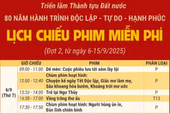 Lịch chiếu phim miễn phí đợt 2 tại Triển lãm Thành tựu đất nước