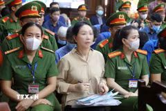 Bị cáo Trương Mỹ Lan tại phiên tòa ngày 13/3/2024. (Ảnh: Thanh Vũ/TTXVN)