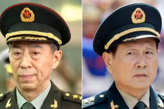 Hai cựu Bộ trưởng Quốc phòng Trung Quốc, Lý Thượng Phúc và Ngụy Phượng Hòa. (Nguồn: AP/Getty Images)
