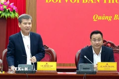 Đồng chí Lê Minh Trí, Bí thư Trung ương Đảng, Chánh án Tòa án nhân dân Tối cao, Trưởng đoàn kiểm tra số 1925 phát biểu. (Ảnh: TTXVN phát)