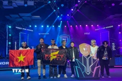 Đại diện Việt Nam - Team Fancy United Esports tại sự kiện APAC Predator League 2026. (Ảnh: TTXVN phát)