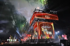 Các tiết mục nghệ thuật tại chương trình. (Ảnh: Khánh Hòa/TTXVN)