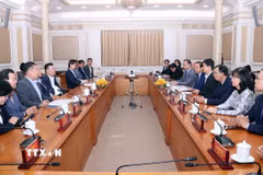 Quang cảnh buổi làm việc. (Ảnh: Xuân Khu/TTXVN)