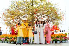 Hình ảnh chiếm sóng mạng xã hội dịp này còn là nụ cười của các gia đình du Xuân tại Cần Giờ.
