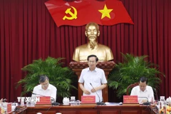Ông Đỗ Thanh Bình, Ủy viên Trung ương Đảng, Bí thư Thành ủy Cần Thơ phát biểu. (Ảnh: Ngọc Thiện/TTXVN)