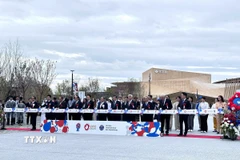 Lễ cắt băng khai trương Triển lãm Thế giới EXPO Osaka Kansai 2025. (Ảnh: Nguyễn Tuyến/TTXVN)