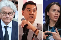 Từ trái qua: Thierry Breton, Imran Ahmed và Clare Melford nằm trong số các cá nhân bị Mỹ trừng phạt. (Ảnh: Getty Images/AP)