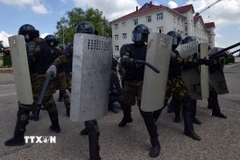 Cảnh sát chống khủng bố Nga. (Ảnh: AFP/TTXVN)