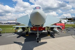 Máy bay chiến đấu đa năng Eurofighter Typhoon của Không quân Đức (Luftwaffe) trong Triển lãm Hàng không ILA Berlin 2016 ở Berlin. (Ảnh: Adobe Stock)