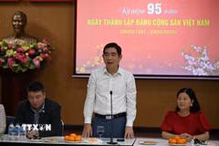 Đại sứ Việt Nam tại Thái Lan Phạm Việt Hùng phát biểu tại buổi lễ. (Ảnh: Huy Tiến/TTXVN)